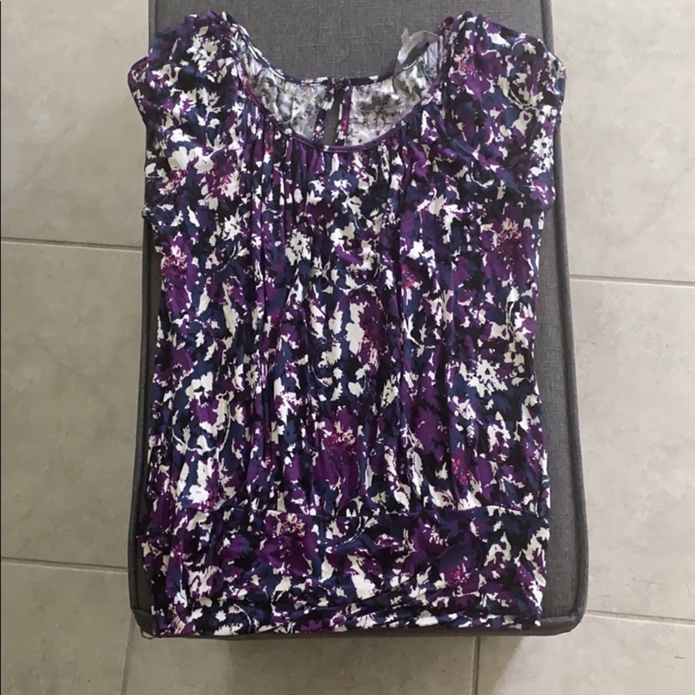 Purple and blue blouse
